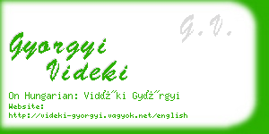 gyorgyi videki business card